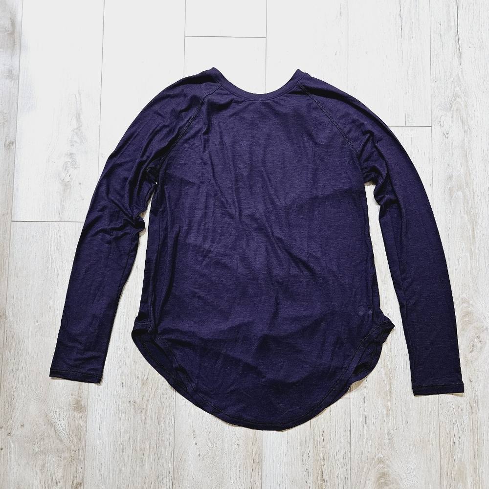 Under Armour open back long-sleeve lightweight top, size small, deep purple
